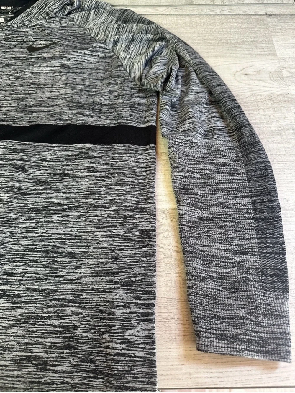 Nike Men’s Black & Gray Half-Zip Sweater